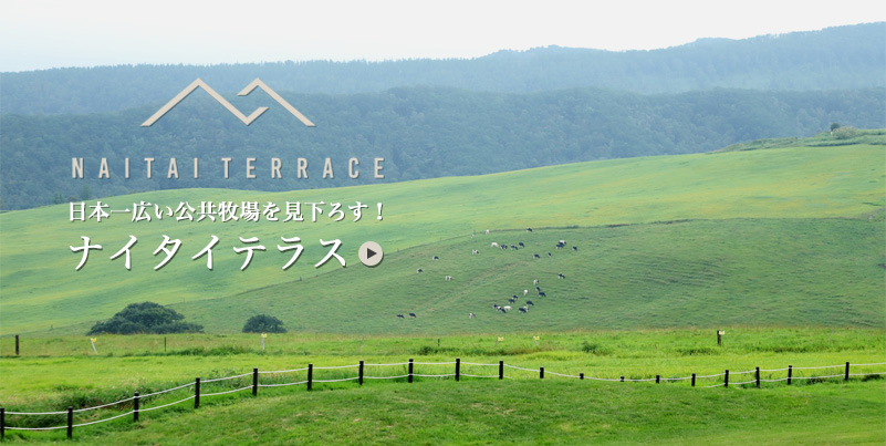 日本一広い公共牧場を見下ろす！ナイタイテラス